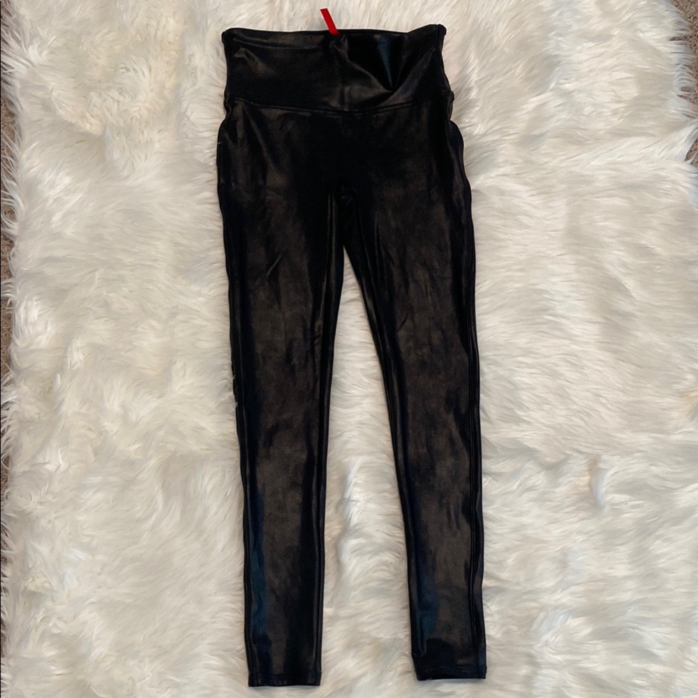SPANX Fuax Leather Black Leggings